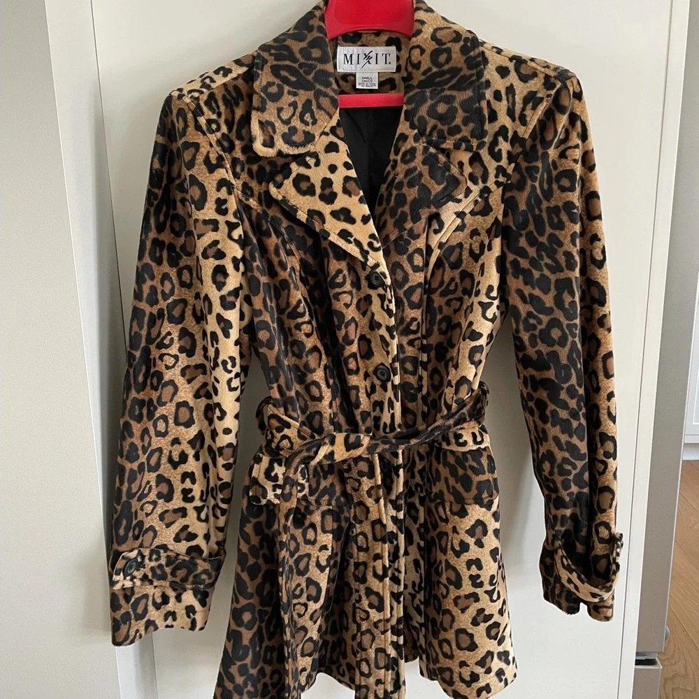 Mixit Leopard Trench-coat - Picture 3 of 7